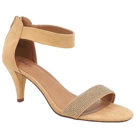 Style & Co Women Ankle Strap Dress Sandals Phillyis Size US 10.5M Tan Microsuede - Picture 1 of 7